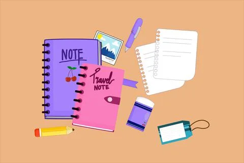 Journaling Background Vector Stock Illustration