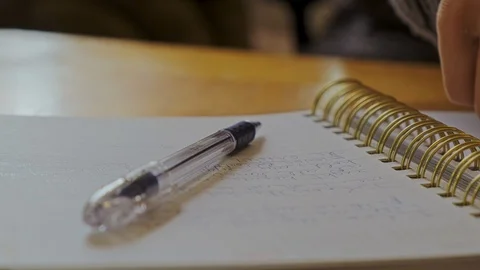 Journaling at the Library 4K Stock Footage 121098516