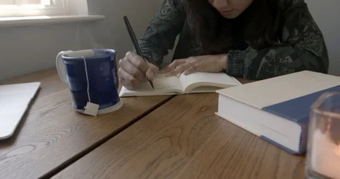 Journaling through Anxiety Video stock 129713964