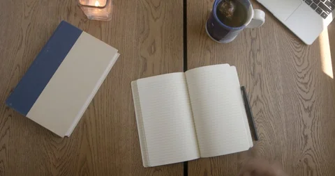 Journaling through Anxiety Stock Footage 129714065