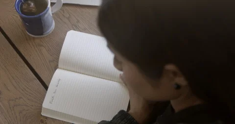 Journaling through Anxiety Video stock 129714099