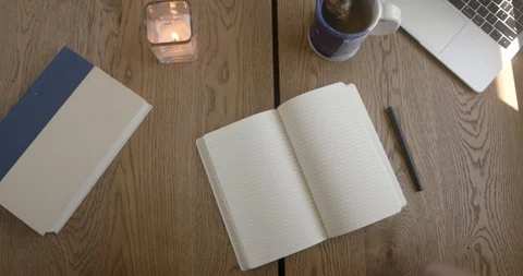 Journaling through Anxiety Video stock 129714116