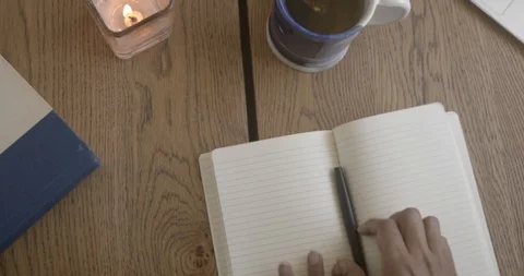 Journaling through Anxiety Video stock 129714273