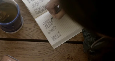 Journaling through Anxiety Video stock 129714582