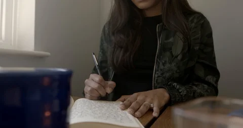 Journaling through Anxiety Video stock 129714583