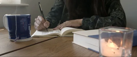 Journaling through Anxiety Video stock 129715073