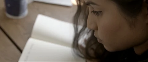 Journaling through Anxiety Video stock 129715463