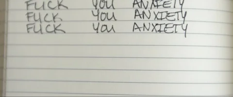 Journaling through Anxiety Video stock 129716143