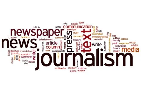 Journalism word cloud Illustrazione stock