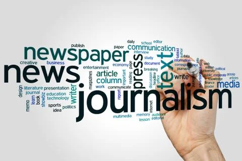 Journalism word cloud Foto stock
