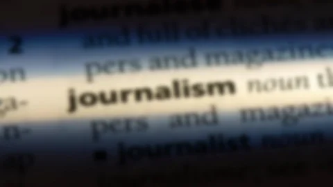 Journalism word in a dictionary. Video stock 99561797