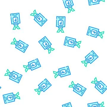 Journalist badge vector seamless pattern sign Stock Illustration