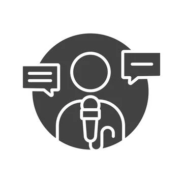 Journalist icon vector image. Stock Illustration