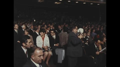 Journalist interviews Apollo 11 Astronauts in stage - 1969 Video stock 104331968