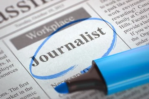 Journalist Join Our Team 스톡 일러스트