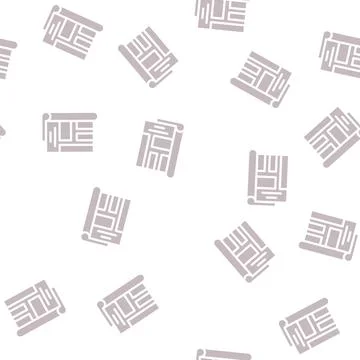 Journalist newspaper column glyph vector seamless pattern イラスト素材