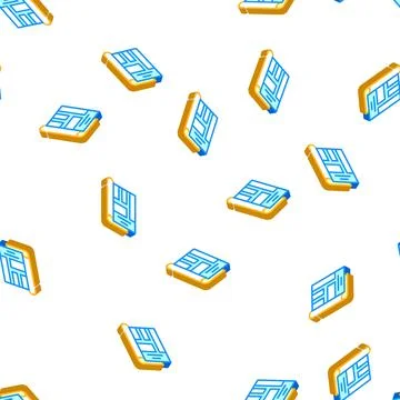 Journalist newspaper column isometric icon seamless pattern Stockillustratie