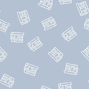 Journalist newspaper column line vector seamless pattern 스톡 일러스트