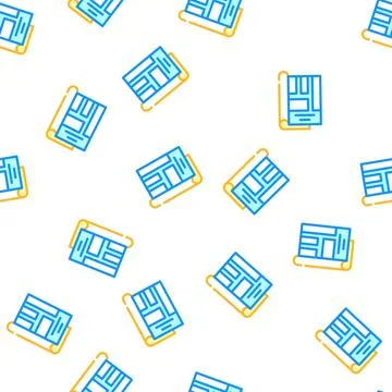 Journalist newspaper column vector seamless pattern イラスト素材