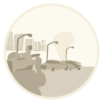 Journalist reporter Stock Illustration