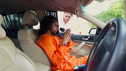 Journalist Taking interview of Criminal Stock Footage 281496026