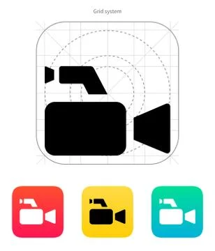 Journalistic camera icon 스톡 일러스트