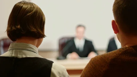 Journalists at a press conference talking each other, back view. Video stock 101795710