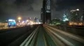 Journey on driverless, fully automated metro rail network, Dubai, UAE HD Footage