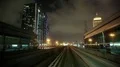 Journey on driverless, fully automated metro rail network, Dubai, UAE HD Footage