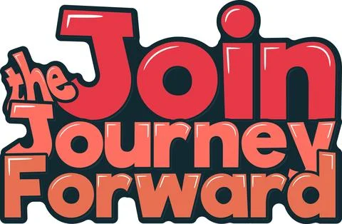 Journey Forward Lettering Vector Design Stock Illustration