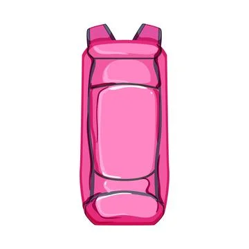 Journey hiking backpack cartoon vector illustration Stock Illustration