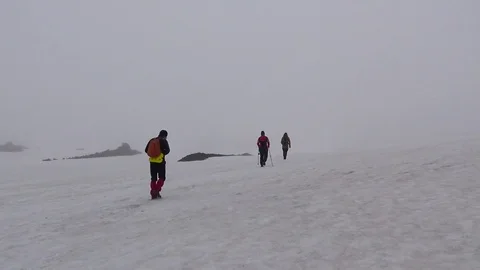 Journey to Kamchatka Peninsula. In the area of Gorely volcano. Stock Footage