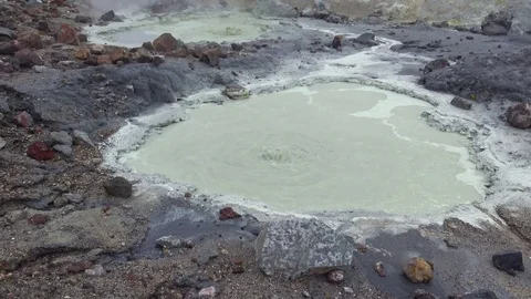 Journey to Kamchatka Peninsula. The surrounding area of Mutnovsky volcano. Stock Footage