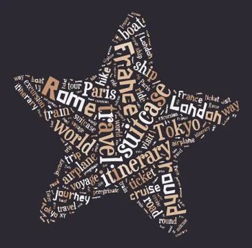 Journey Keywords Tag Cloud    - vector illustration Stock Illustration
