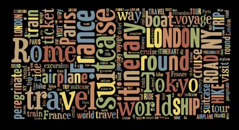 Journey Keywords Tag Cloud    - vector illustration 스톡 일러스트