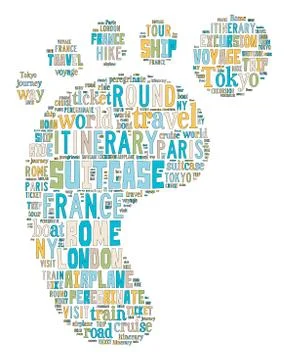 Journey Keywords Tag Cloud    - vector illustration 스톡 일러스트