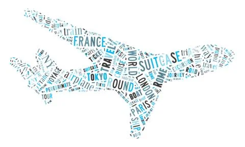 Journey Keywords Tag Cloud    - vector illustration Stock Illustration