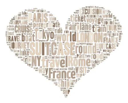 Journey Keywords Tag Cloud    - vector illustration イラスト素材