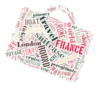 Journey Keywords Tag Cloud    - vector illustration イラスト素材