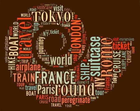 Journey Keywords Tag Cloud    - vector illustration Stock-Illustration