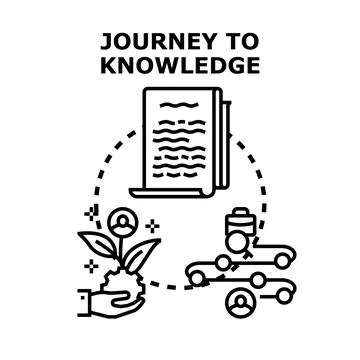 Journey to knowledge concept developing personal growth Illustrazione stock