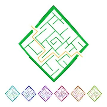 Journey labyrinth game maze vector cartoon graphic Stock Illustration