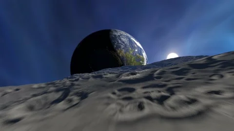 Journey from moon to earth Stock-Footage 138182441