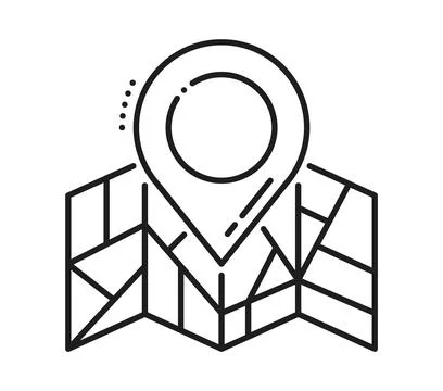 Journey navigation location point line icon Stock Illustration