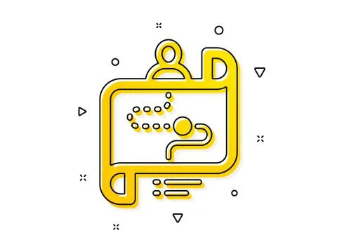 Journey path map icon. Project process sign. Vector Stock Illustration