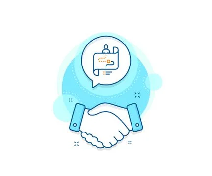 Journey path map line icon. Project process sign. Vector Stock Illustration