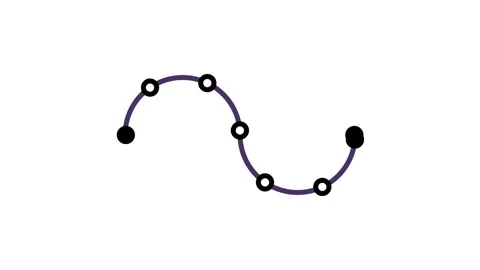Journey Path Waypoints Icon Stock Footage 340307048