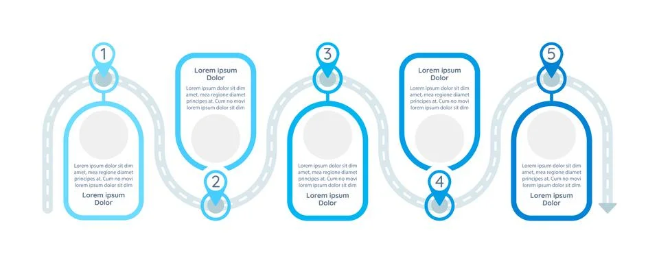 Journey plan vector infographic template Stock-Illustration