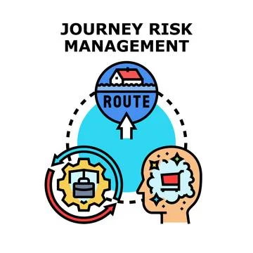 Journey risk management concept vector illustration Stock Illustration