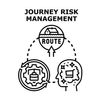 Journey risk management concept vector illustration Stock Illustration